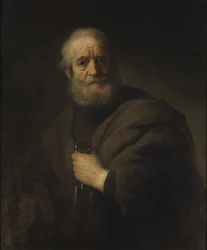 Pierre apotre - Apostlen Peter, af Rembrandt van Rhijn (1606-1669). olie på lærred