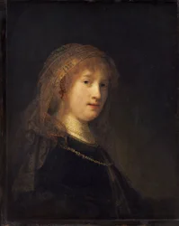Saskia van Uylenburgh, ca. 1634-1640 (olie på panel)