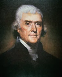 Thomas Jefferson (1743-1826) (farve litho)