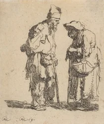 Tiggermand og tiggerkvinde samtaler, 1630., 1630.