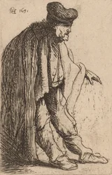 Tigger med sin venstre hånd udstrakt, 1631.