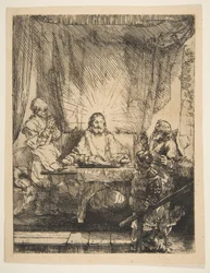 Kristus ved Emmaus: Den større plade, 1654.