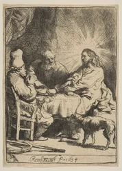 Kristus ved Emmaus: Den mindre plade, 1634.