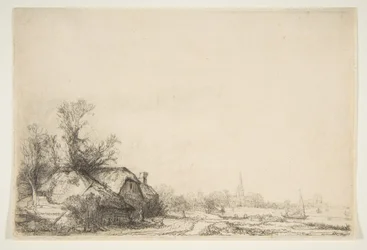 Sommerhus ved siden af en kanal med udsigt over Ouderkerk, ca. 1641.