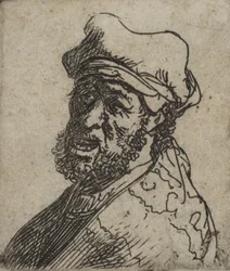 Mand, der græder, tre kvarter venstre: Buste, ca. 1629., ca. 1629.