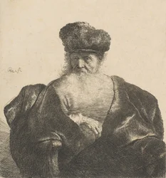 Gammel mand med skæg, pelshue og fløjlskappe, ca. 1631., ca. 1631.