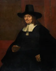 Portræt af en mand i en høj hat, ca. 1663.