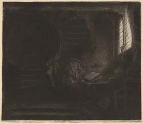 Den hellige Hieronymus i et mørkt kammer