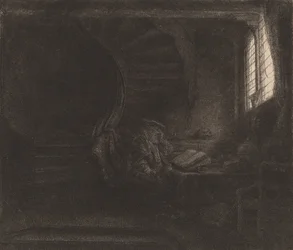 Sankt Hieronymus i et mørkt kammer, 1642.