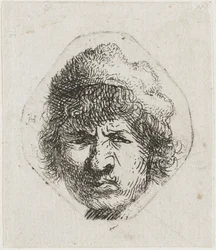 Selvportræt skulende, ca 1631.