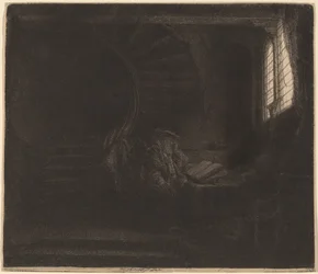 Sankt Jerome i et mørkt kammer