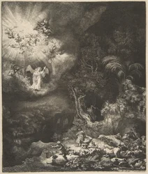Englen, der viser sig for hyrderne, 1634.