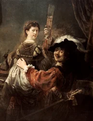 Den fortabte søn i kroen, Rembrandt og Saskia, ca. 1635