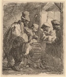 De spadserende musikere