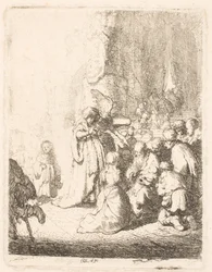 Fremvisningen i templet (med englen): den lille plade