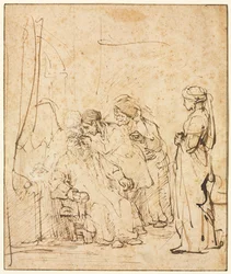 Tobias helbreder sin fars blindhed, ca. 1640-45.