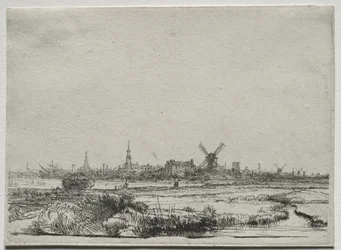 Udsigt over Amsterdam fra nordvest