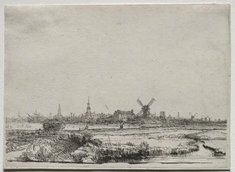 Udsigt over Amsterdam fra nordvest, ca. 1640.