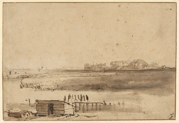 Udsigt over Houtewael nær Sint Anthoniespoort [recto]