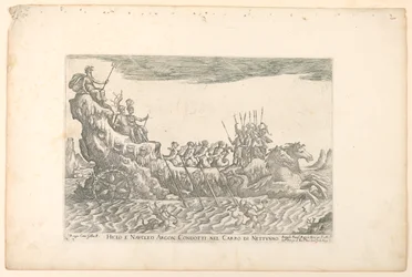 Hiclo og Naucleus argon. ført i Neptuns vogn, fra Argonauternes fartøjer til bryllupsfejringen af ​​Cosimo de 