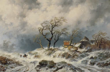 Hollandsk vinterlandskab (snedriver)