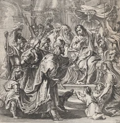 Cambyses straffer den uretfærdige dommer Sisamnes, ca. 1630-80., ca. 1630-80.