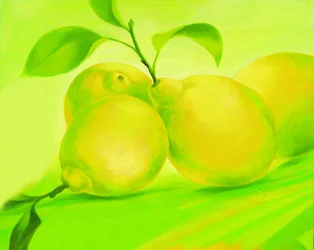 Levende grønne citroner