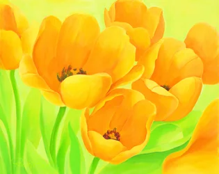 Strålende gule tulipaner