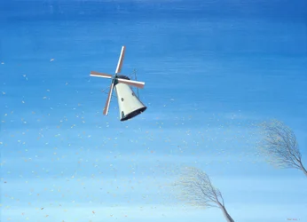Efterår i Holland, 2001, olie på lærred