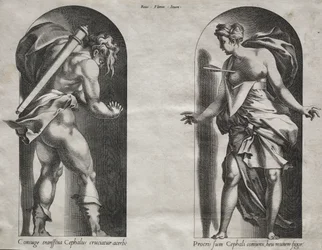 Cephalus og Procris i to nicher