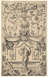 Panel med figur af Saturn, plade 1, ca. 1550-65.