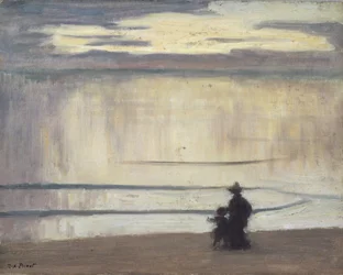 Between Dog and Wolf, ca. 1910 (olie på panel)