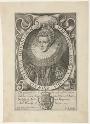Portret af Isabella Clara Eugenia Mest fredfyldte Isabella Clara Eugenia Infanta fra Spanien (titel på objekt)