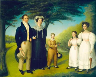 Dr. John Safford og familie, ca. 1830 (olie på lærred)