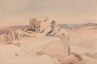 Toppen af Sinai-bjerget eller Jebel Musa