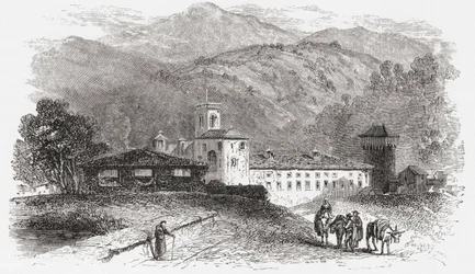 Klosteret i Vallombrosa, Firenze, Italien i slutningen af det 19. århundrede. Fra Italian Pictures af Rev. Samuel Manning, udgivet ca. 1890.