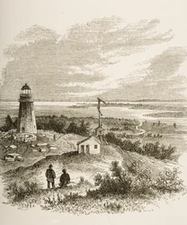 Sandy Hook New Jersey, set fra fyrtårnet i 1870