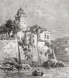 Arsenalet i Genova, Norditalien i slutningen af det 19. århundrede. Fra Italian Pictures af Rev. Samuel Manning, udgivet ca. 1890.