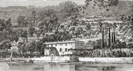Øen Palmaria, overfor La Spezzia, Italien i slutningen af det 19. århundrede. Fra Italian Pictures af Rev. Samuel Manning, udgivet ca. 1890.