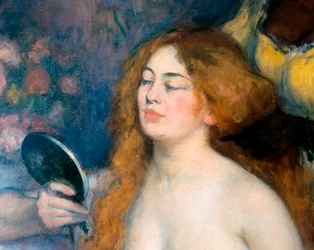 Toilettet, detalje. Maleri af Ricard Canals i Llambi (1876-1931)
