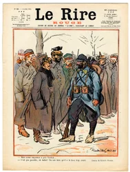 Cover af "" Den røde latter", Satirisk i farver