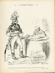 Illustration af Ricardo Flores (1878-1918) i Le Lire, 29/11/13 - I den tredje republik - Irland - generalgeneraler, Baptiste Faurie (1853-1938)