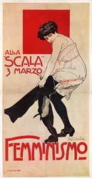 Et feministisk møde på La Scala den 03/03/1906 (plakat)