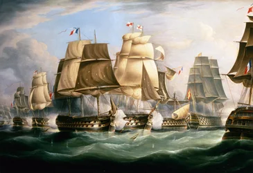 Slaget ved Trafalgar, 21. oktober 1805, Midt på dagen (olie på lærred)