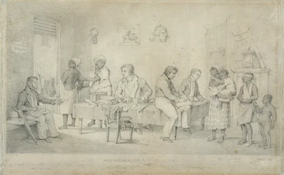 Protector of Slaves Office, Trinidad, ca. 1833 (grafit på vævet papir)