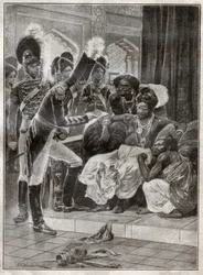 Sri Vikrama Rajasinha, konge af Kandy (Sri Lanka) afskediget af englænderne i 1815. 1924 (Illustration)
