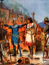 Fitz-Stephen brænder sine både, 1169 AD, c1920