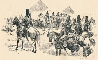 Napoleon Buonaparte i slaget ved pyramiderne, 1798, 1884