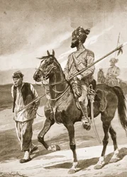 En bengalsk Lancer og hans Boxer-fange, illustration fra 