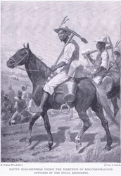 Native road menders, fra After Pretoria: The Guerilla War udgivet af Harmsworth Bros Limited, 1901